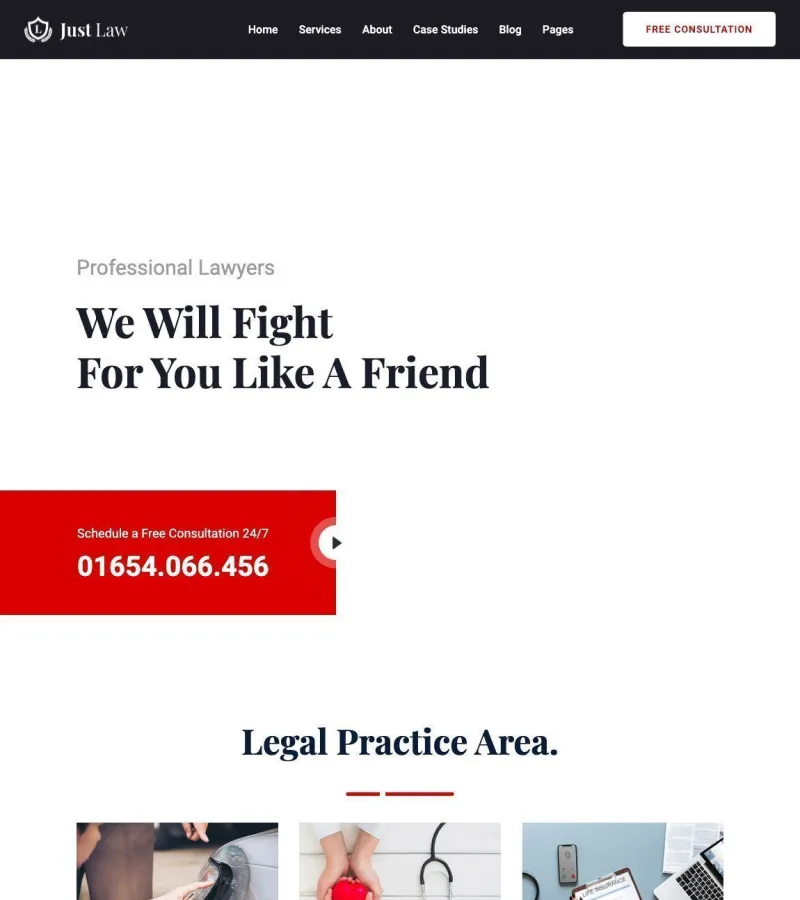 JustLaw Lawyer template