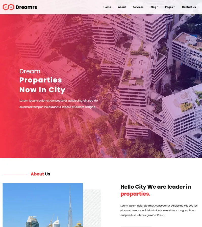 Dreamrs Real Estate Website Template Real Estate Agent template