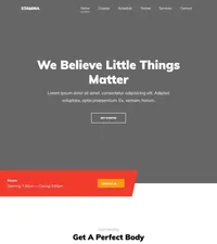 stamina mini website template desktop screenshot