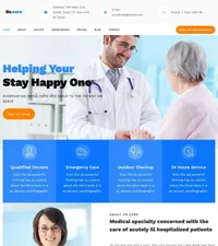 drcare mini website template desktop screenshot