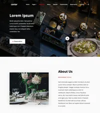 caviar mini website template desktop screenshot
