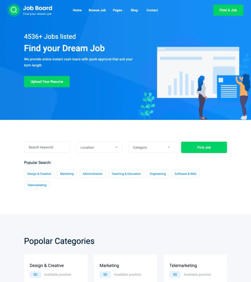 Job Board 2 Web Developer template