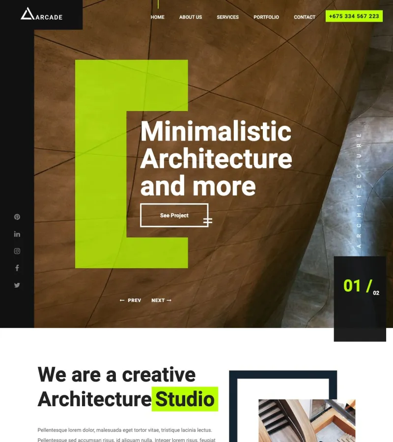 Arcade Marketing Agency template