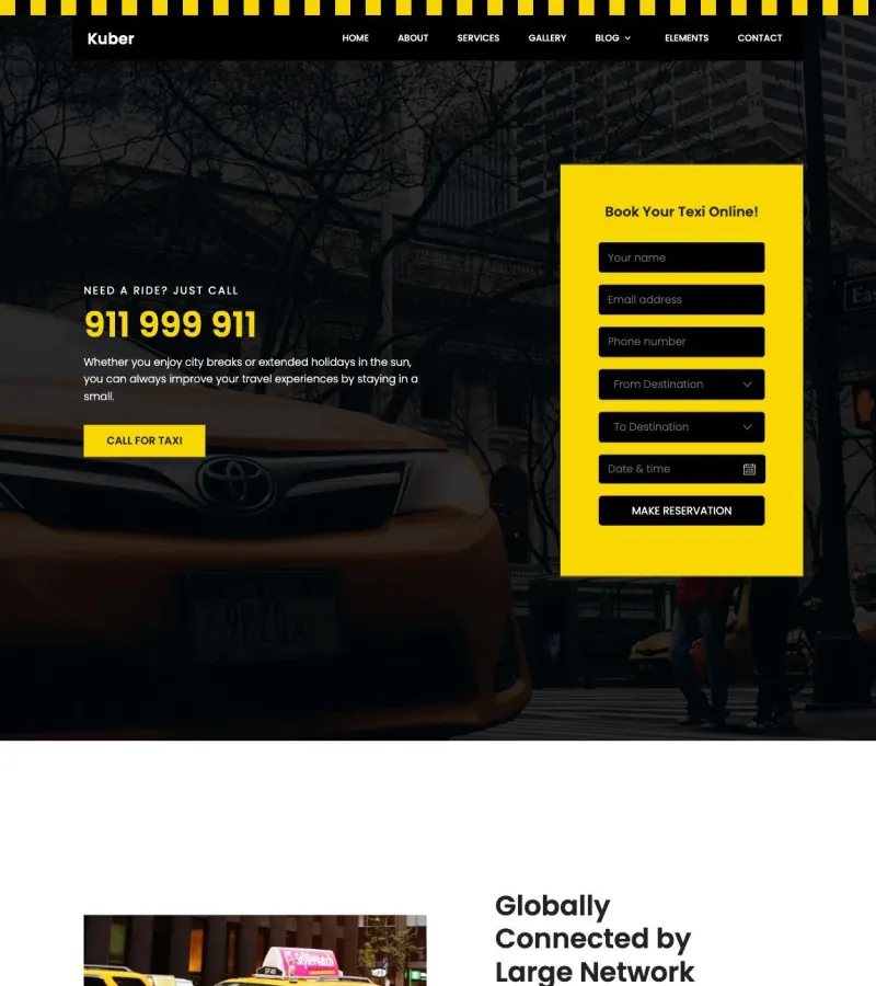Kuber website template desktop screenshot