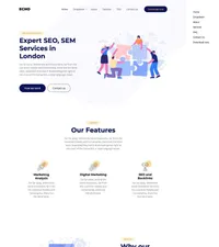 echo mini website template desktop screenshot