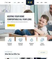 hvacompany mini website template desktop screenshot