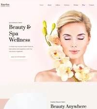 kayelux mini website template desktop screenshot