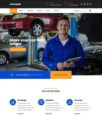 autorepair mini website template desktop screenshot