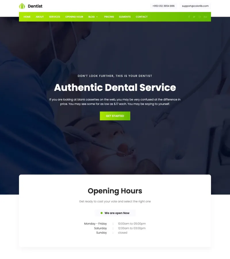 Dentist Dentist template