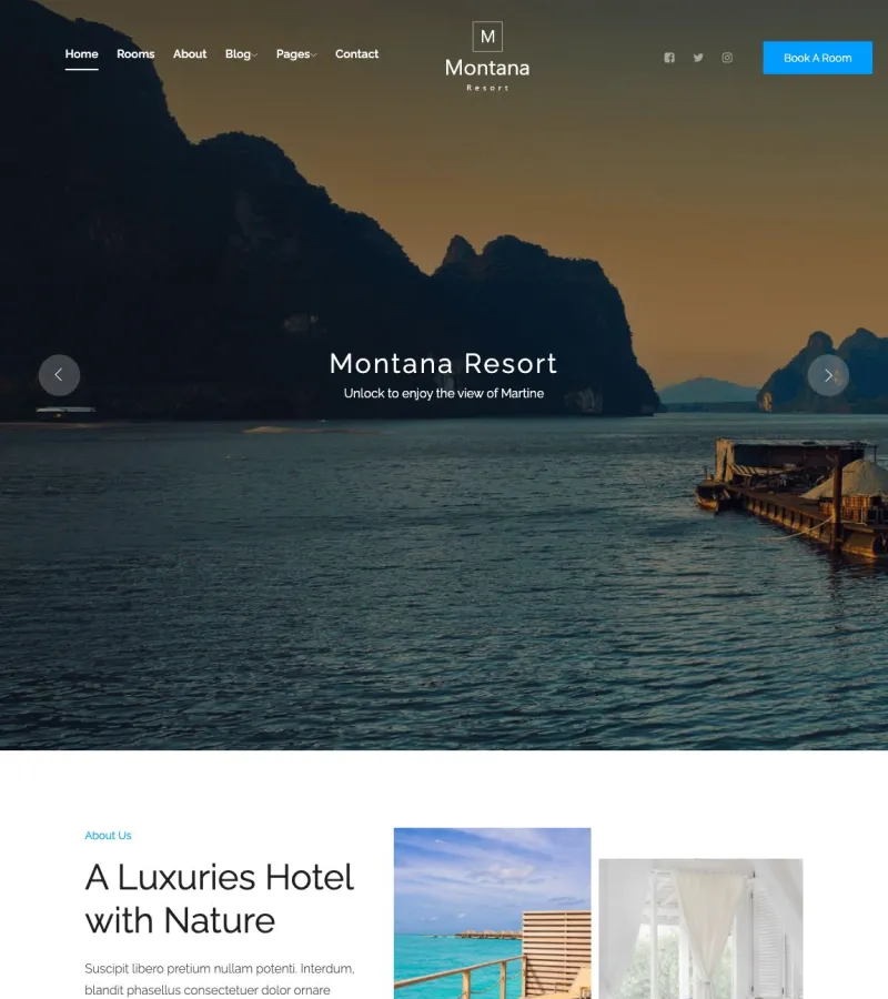 Montana Resort Hotel template