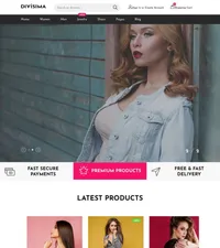 divisima mini website template desktop screenshot