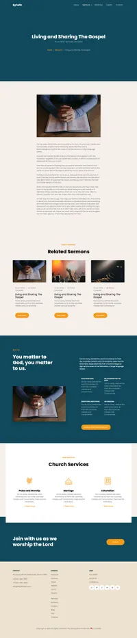 byfaith mini website template desktop screenshot