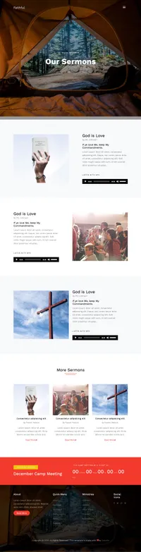 faithful mini website template desktop screenshot