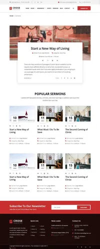 crose mini website template desktop screenshot