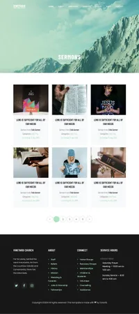 vineyard mini website template desktop screenshot