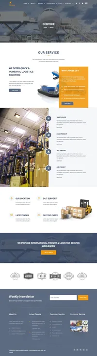 carries mini website template desktop screenshot