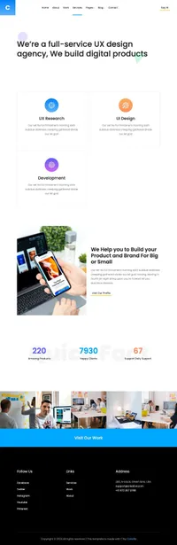 creative-agency-2-2 mini website template desktop screenshot