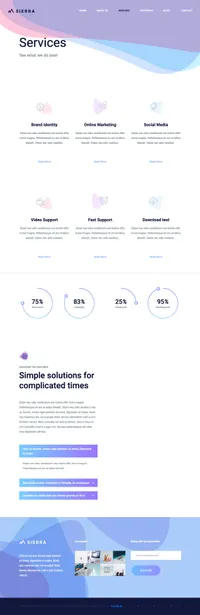 sierra mini website template desktop screenshot