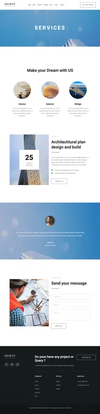 ararat mini website template desktop screenshot
