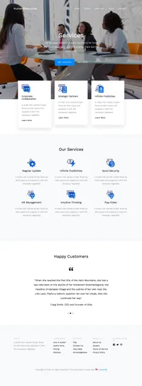 humanresources mini website template desktop screenshot