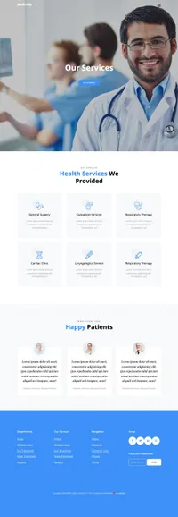 medically mini website template desktop screenshot