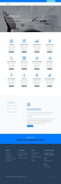 medi mini website template desktop screenshot