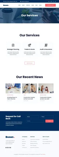 buson mini website template desktop screenshot
