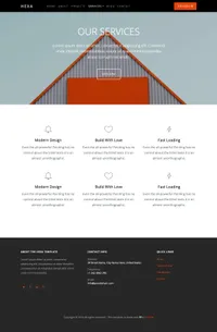 hexa mini website template desktop screenshot