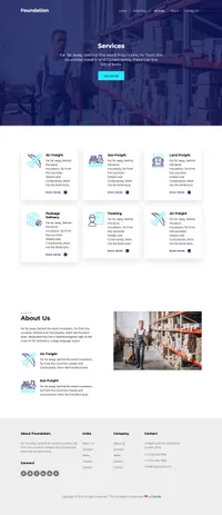 foundation2 mini website template desktop screenshot