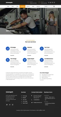 autorepair mini website template desktop screenshot
