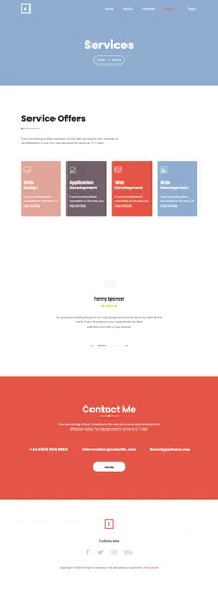 kenedy mini website template desktop screenshot
