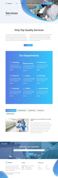 medart mini website template desktop screenshot