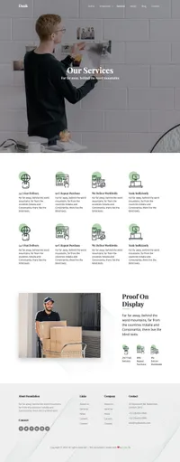 dusk mini website template desktop screenshot