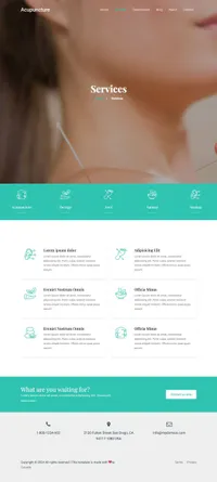 acupuncture mini website template desktop screenshot