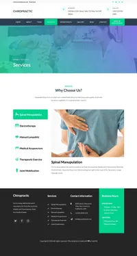 chiropractic mini website template desktop screenshot