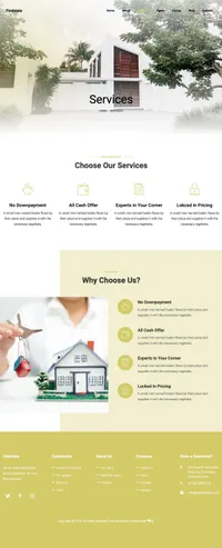 findstate mini website template desktop screenshot