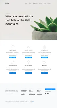 atomic mini website template desktop screenshot