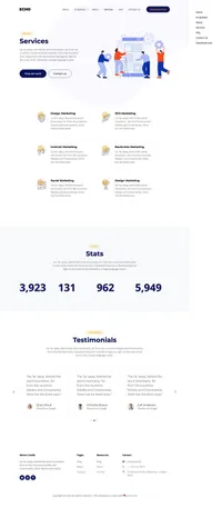 echo mini website template desktop screenshot