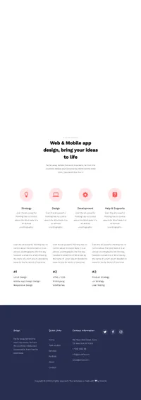 wisdom mini website template desktop screenshot