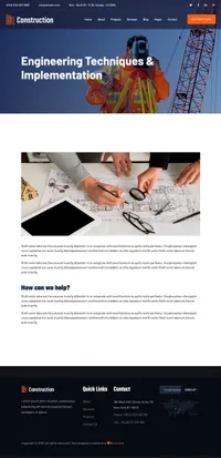 constructioncompany mini website template desktop screenshot