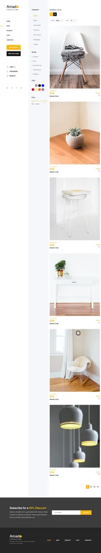 amado mini website template desktop screenshot