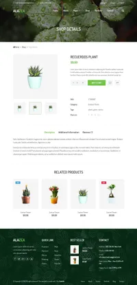 alazea mini website template desktop screenshot