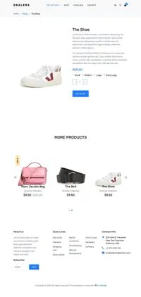 dealers mini website template desktop screenshot