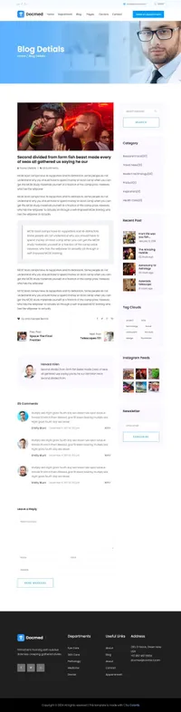 docmed mini website template desktop screenshot
