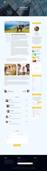astral mini website template desktop screenshot