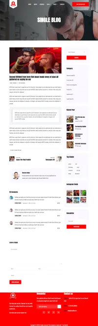 fitfloss mini website template desktop screenshot