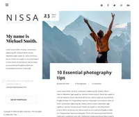 nissa mini website template desktop screenshot