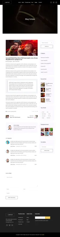 lawyer mini website template desktop screenshot