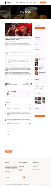 dingo mini website template desktop screenshot