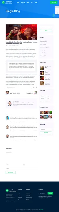 job-board-2 mini website template desktop screenshot